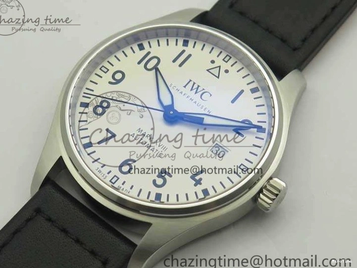 MIROTIME 0326 Efficient Mark XVIII Le Petit Prince IW327001 SS MKS 1:1 Best Edition White Dial On Leather Strap MIYOTA9015 V 7220